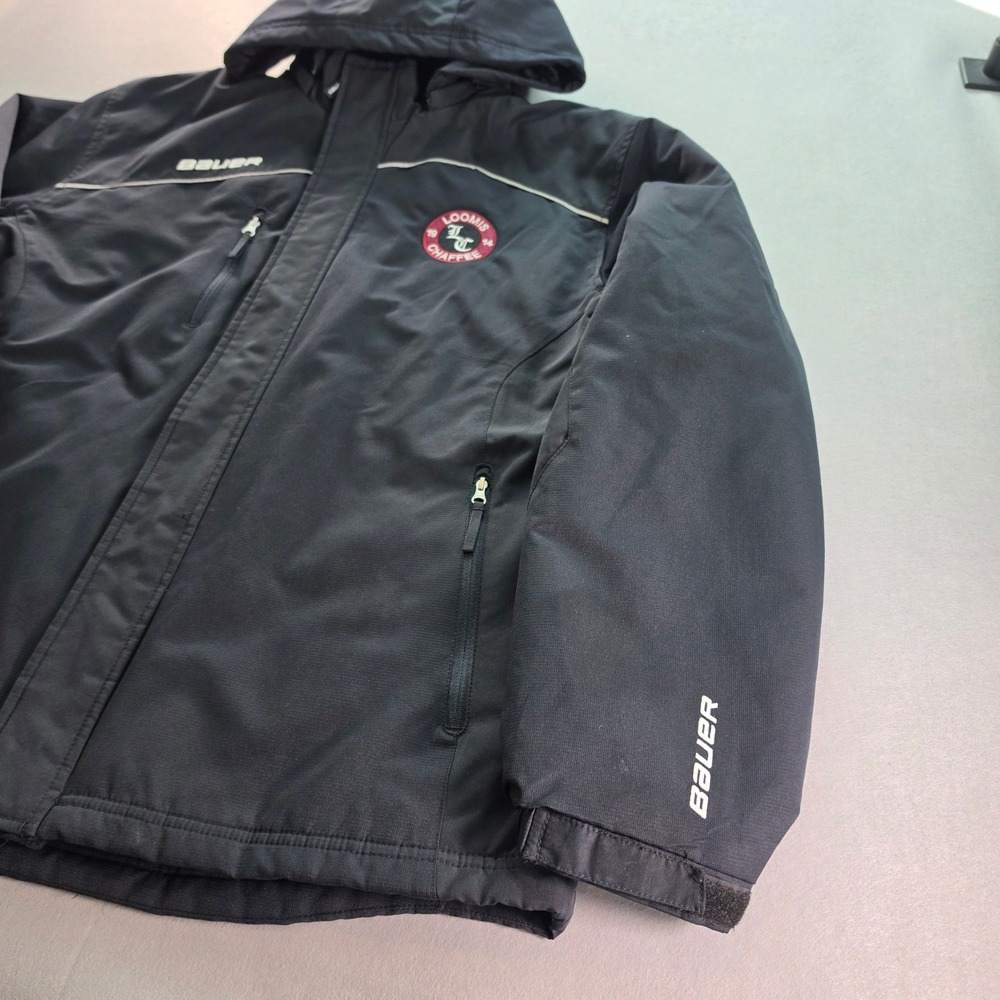 Bauer Team Loomis Chaffee Hockey Parka Jacket Black Thinsulate Insulated Mens L